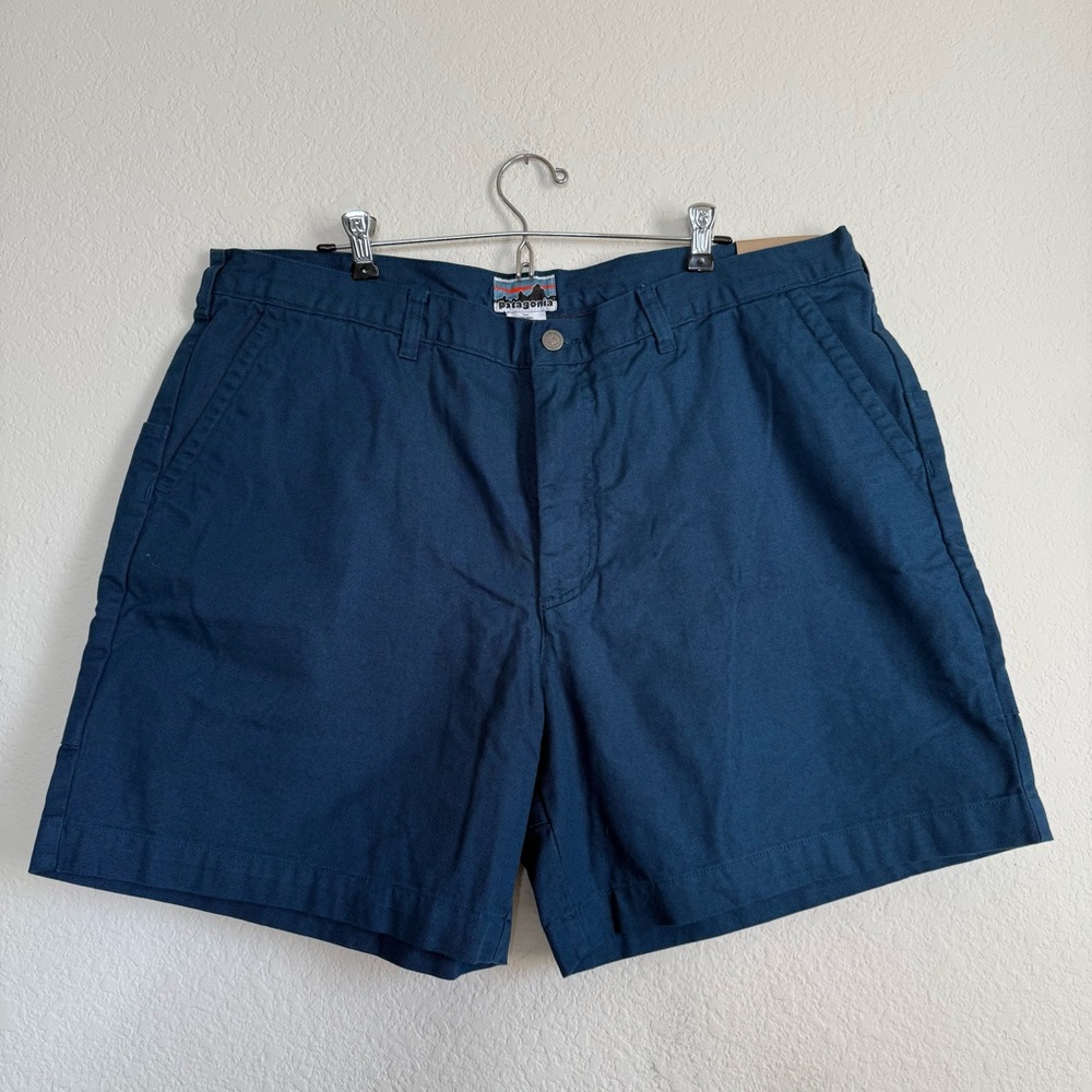 Patagonia The Original Stand Up Shorts Mens 40 Navy Organic Cotton  7" NWT